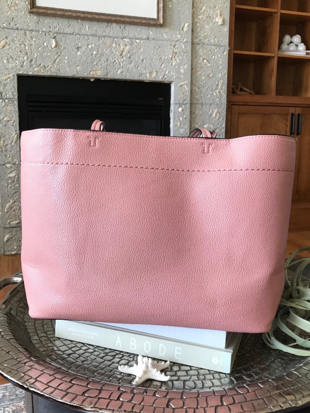 COQUETTE 🔥 TORY BURCH SOFT PINK LEATHER LARGE TOTE - Picture 5 of 16